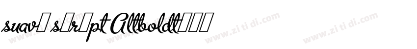 Suave Script AltBold字体转换